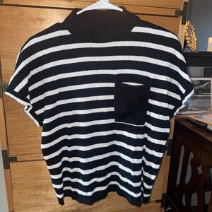 Black and White Striped sweater Shirt